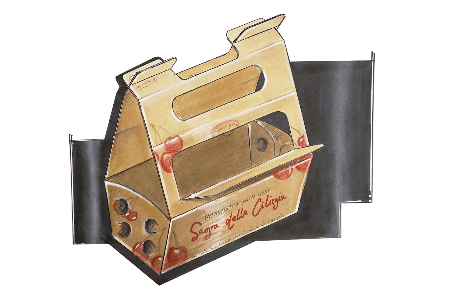 skecth del packaging